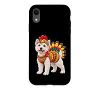 Custodia per iPhone XR West Highland White Terrier Turchia Costume del Ringraziamento Cane