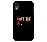 Custodia per iPhone XR What The F Funny Clef Note Music Humor Musician Gift
