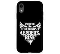 Custodia per iPhone XR Where the Fire Burns Leaders Rise Scouting Campfire Camping