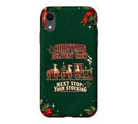Custodia per iPhone XR Whippet Dog Funny Xmas Train Crew