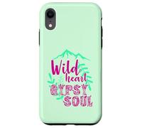 Custodia per iPhone XR Wild Heart Gypsy Soul Boho Mountain Nature Design
