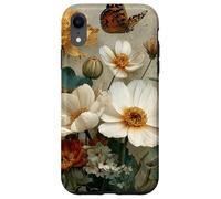 Custodia per iPhone XR Wildflower Butterfly Floral Botanical Nature Flower Vintage