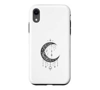 Custodia per iPhone XR Witchy Crescent Moon Gothic Celestial Lunar Design