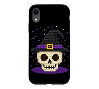 Custodia per iPhone XR Wizard Skeleton Witch Brick Builder, mattoncino o dolcetto per Halloween