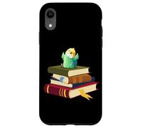 Custodia per iPhone XR Womens Kids Girls Reading Books Happy Parakeet Lover