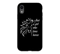 Custodia per iPhone XR Womens Kids Just A Girl Who Loves Horses