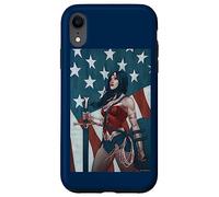 Custodia per iPhone XR Wonder Woman American Flag