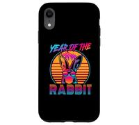 Custodia per iPhone XR Year Of The Rabbit Retro Vintage 80s Funny Bunny Lover