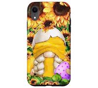Custodia per iPhone XR Yellow Gnome In Easter Chick Costume For Sunflower Lovers