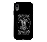 Custodia per iPhone XR Yoga Buddha Vitruviano Uomo Leonardo Da Vinci Geometria Sacra