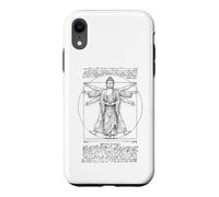 Custodia per iPhone XR Yoga Buddha Vitruviano Uomo Leonardo Da Vinci Geometria Sacra