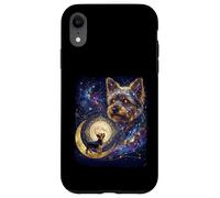 Custodia per iPhone XR Yorkshire Terrier Howling to the Moon Meme degli anni '90 Funny Dogs