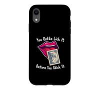 Custodia per iPhone XR You Gotta Lick It Before You Stick It Funny Adult Joke