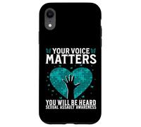 Custodia per iPhone XR Your Voice Matters Support Sexual Assault Awareness Gifts