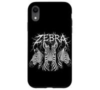 Custodia per iPhone XR Zebra Heavy Metal Concerto di musica Animal Rock N Roll anni '80