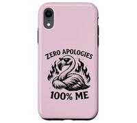 Custodia per iPhone XR Zero scuse 100 Me Confident Flamingo
