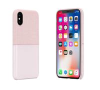 Custodia Per IPhone XS E X Texture Shockproof Slim In Tessuto Rosa Oro INCASO