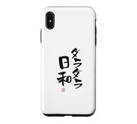 Custodia per iPhone XS Max "ダラダラ日和" Abbigliamento calligrafia con scritte