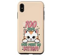 Custodia per iPhone XS Max 100 giorni in cui devi essere un gattino, simpatici bambini del centesimo giorno di scuola