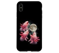 Custodia per iPhone XS Max 3 Axolotls Ululando Alla Luna Divertente Axolotl Amante