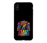 Custodia per iPhone XS Max 7 Years Of Being Awesome Girl Leopard Crown per il 7° compleanno