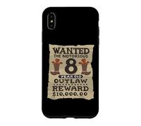 Custodia per iPhone XS Max 8 anni Cowboy 8° compleanno festa Wild West Western Kids