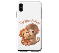 Custodia per iPhone XS Max Abbraccia i tuoi sentimenti, scimmietta carina