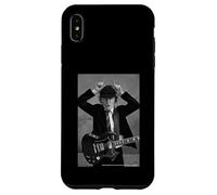 Custodia per iPhone XS Max AC DC Rock Icon - Chitarra in bianco e nero
