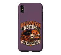 Custodia per iPhone XS Max Accogliente weekend casalingo con zucca di Halloween
