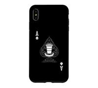 Custodia per iPhone XS Max Ace Of Cups Coffee Tarot Barista Carte da Gioco Latte
