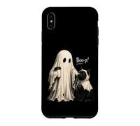 Custodia per iPhone XS Max Adorabile Vintage Ghost Boo-p! per un gatto nero Halloween Ragazze