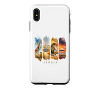 Custodia per iPhone XS Max Africa Giraffe, Leoni e Savana - Vacanze Africa