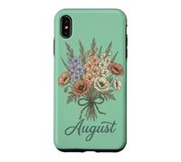 Custodia per iPhone XS Max Agosto Nascita Fiore Garofano Bucaneve Compleanno Floreale