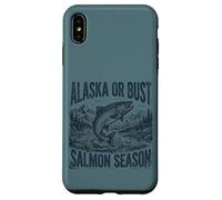 Custodia per iPhone XS Max Alaska or Bust Salmon Season Fishing Angler Adventure