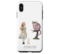 Custodia per iPhone XS Max Alice Adventures Wonderland Vintage Libro Citazione Lewis Carrol