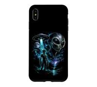 Custodia per iPhone XS Max Alien UFO Abduction Incontro Cosmico Sci-Fi Mistero Grafico