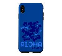 Custodia per iPhone XS Max Aloha Hawaii Blue Hibiscus