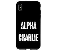 Custodia per iPhone XS Max Alpha Charlie - Lettere fonetiche militari