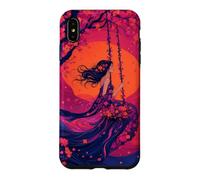 Custodia per iPhone XS Max Altalena floreale sotto un albero in fiore