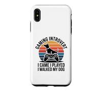 Custodia per iPhone XS Max Amante dei cani introverso di gioco I Came I Played I Walked My Dog