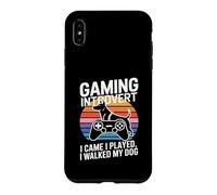 Custodia per iPhone XS Max Amante dei cani introverso di gioco I Came I Played I Walked My Dog