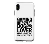 Custodia per iPhone XS Max Amante dei cani introverso gioco Gioco e cammino il mio cane