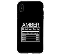Custodia per iPhone XS Max Ambra Valori nutrizionali Class Sass Style Funny Name Parody