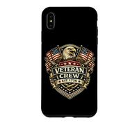 Custodia per iPhone XS Max American Veteran Crew Est 1776 Eagle Shield Patriotic Stati Uniti