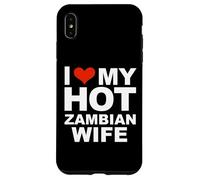 Custodia per iPhone XS Max Amo il mio caldo Zambia Moglie Marito Matrimonio Zambia