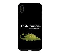 Custodia per iPhone XS Max amore dinosauro io odio persone autismo nerd dino