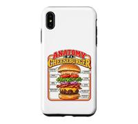 Custodia per iPhone XS Max Anatomia di un Cheeseburger Vintage Burger Amante Foodie Design