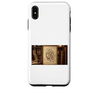 Custodia per iPhone XS Max Anatomico Cuore Schizzo Da Vinci Vintage Scienza Medica