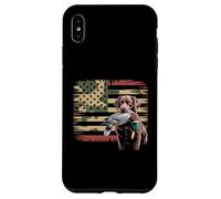 Custodia per iPhone XS Max Anatra Caccia Labrador American USA Bandiera Mallard Duck Hunter