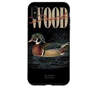 Custodia per iPhone XS Max Anatra vintage in legno per osservare gli uccelli, arte della natura e